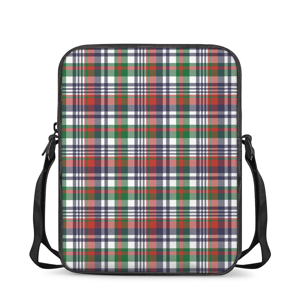 Christmas Madras Plaid Print Rectangular Crossbody Bag