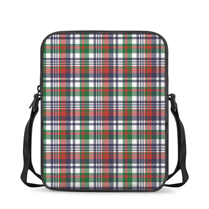 Christmas Madras Plaid Print Rectangular Crossbody Bag
