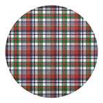 Christmas Madras Plaid Print Round Blanket