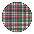 Christmas Madras Plaid Print Round Floor Mat