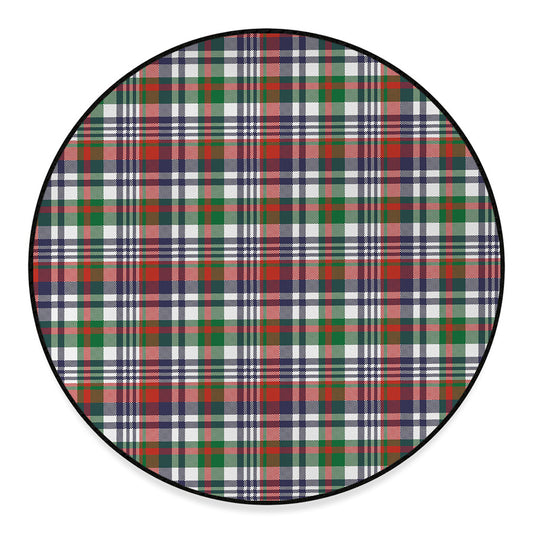 Christmas Madras Plaid Print Round Floor Mat
