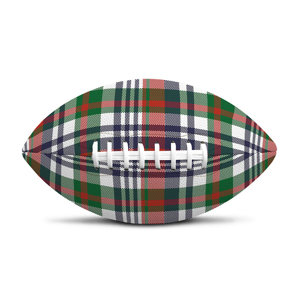 Christmas Madras Plaid Print Rugby Ball