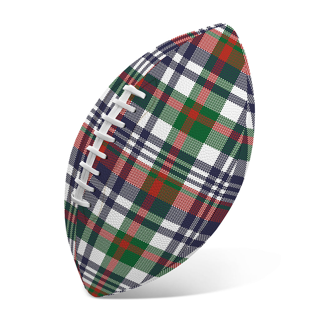 Christmas Madras Plaid Print Rugby Ball