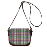 Christmas Madras Plaid Print Saddle Bag