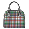 Christmas Madras Plaid Print Shoulder Handbag