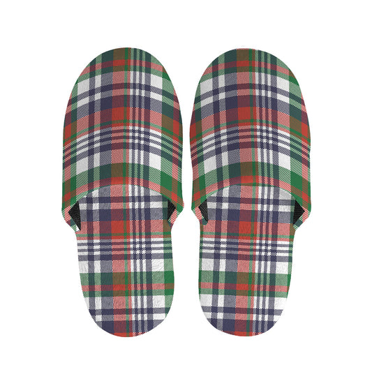 Christmas Madras Plaid Print Slippers