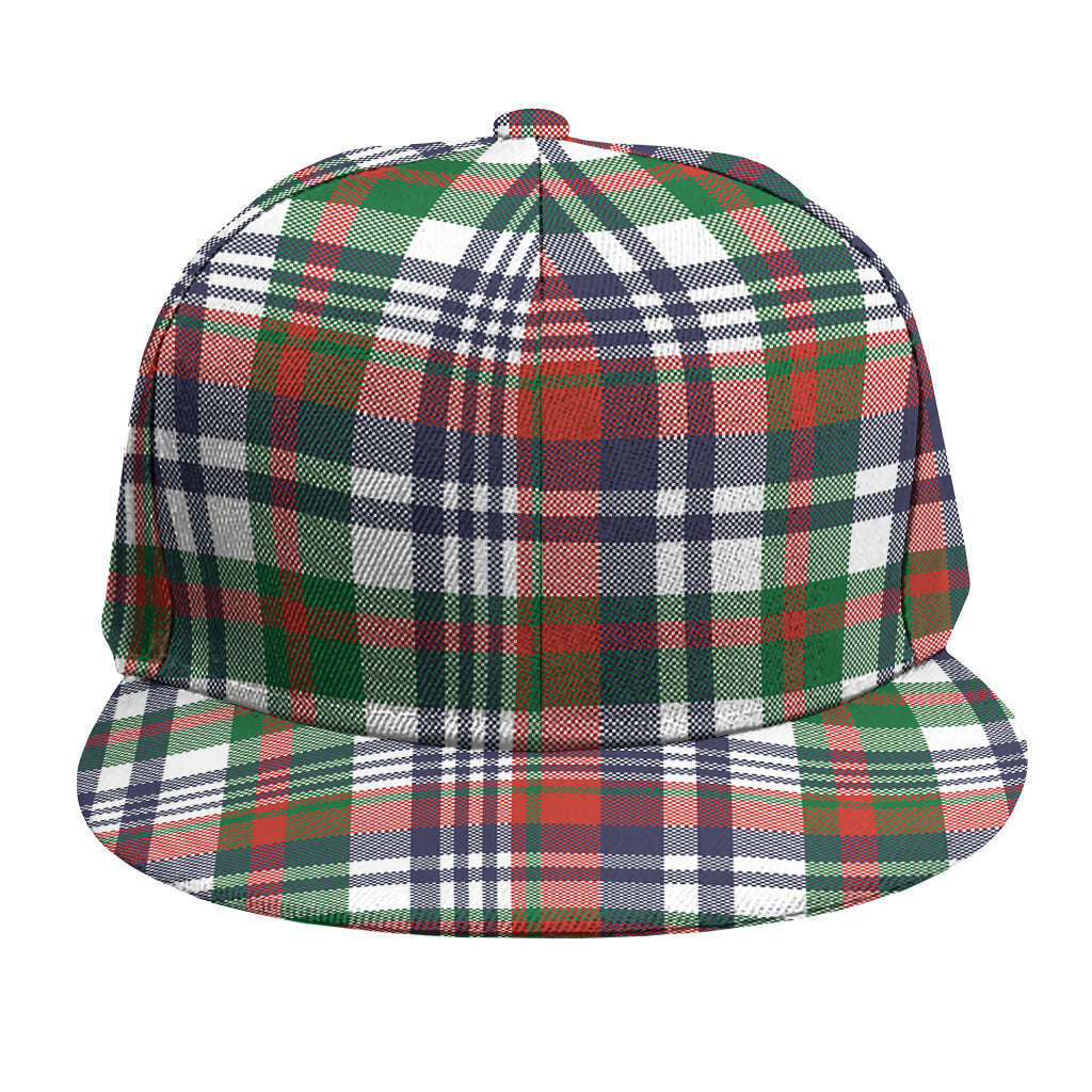 Christmas Madras Plaid Print Snapback Cap