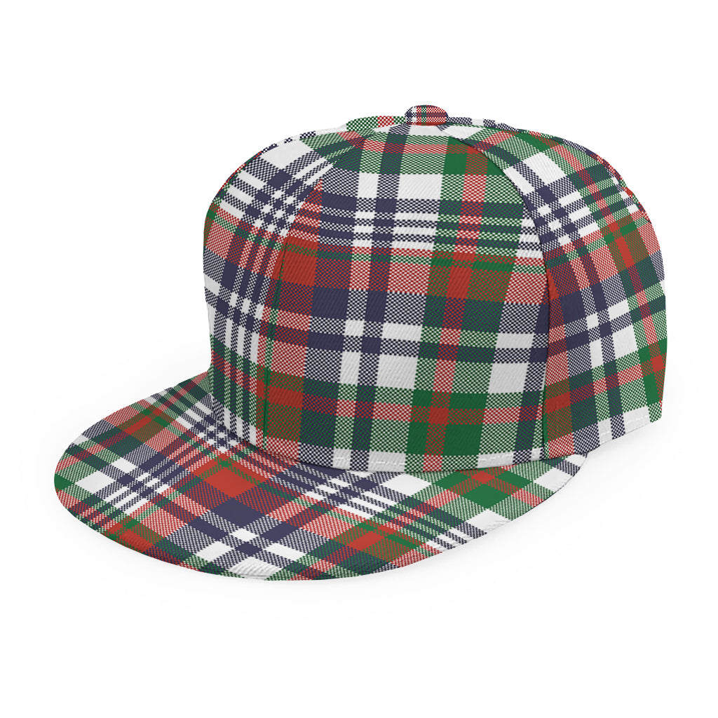 Christmas Madras Plaid Print Snapback Cap