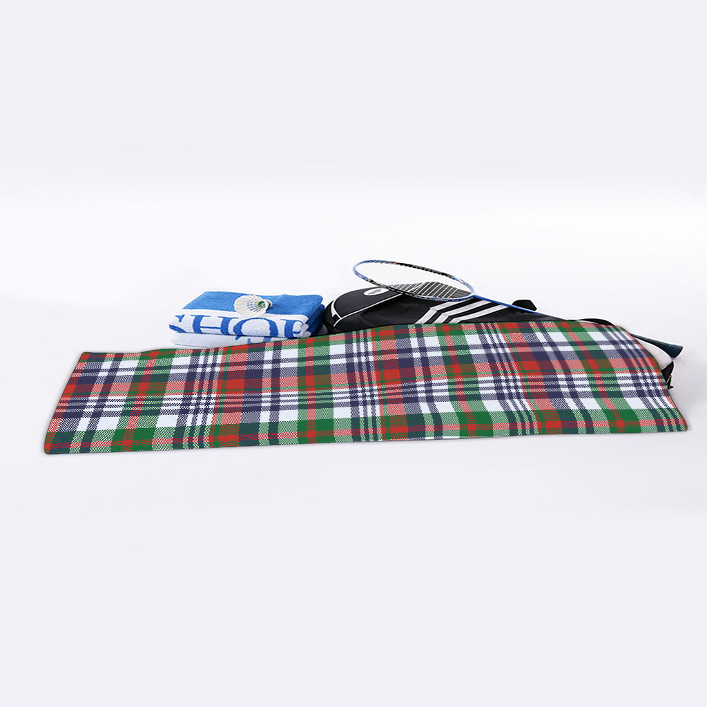 Christmas Madras Plaid Print Sports Towel