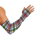 Christmas Madras Plaid Print Sun Protection Arm Sleeves