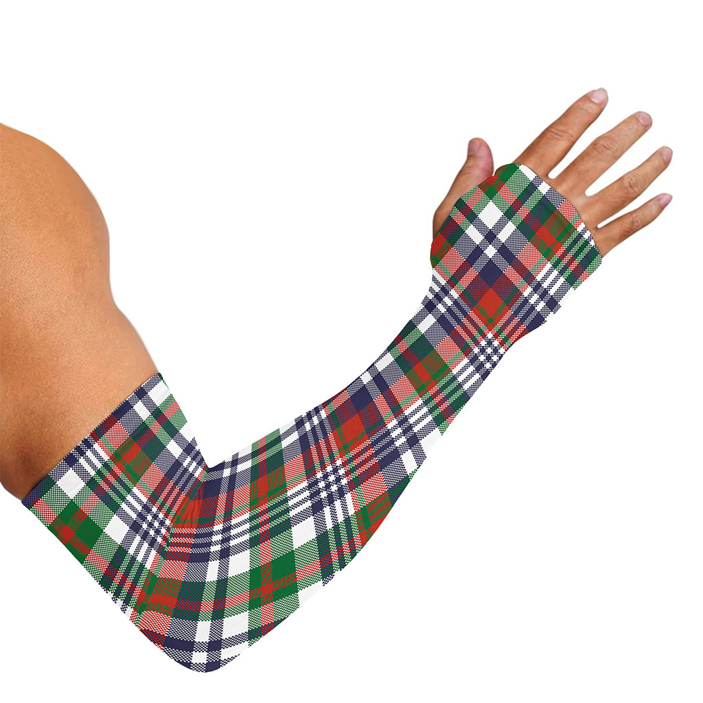 Christmas Madras Plaid Print Sun Protection Arm Sleeves