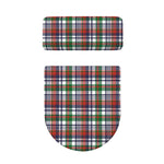 Christmas Madras Plaid Print Toilet Lid And Tank Cover Set