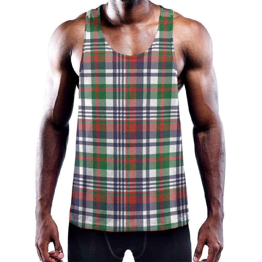 Christmas Madras Plaid Print Training Tank Top