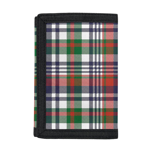 Christmas Madras Plaid Print Trifold Wallet