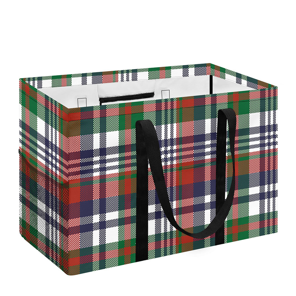 Christmas Madras Plaid Print Utility Tote Bag