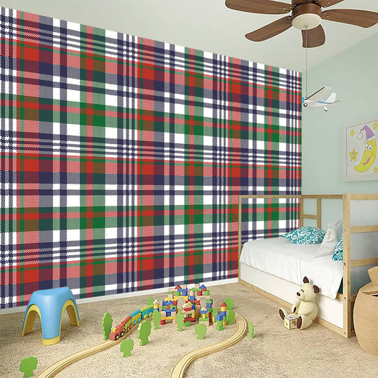 Christmas Madras Plaid Print Wall Sticker