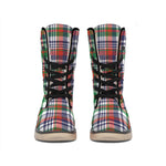 Christmas Madras Plaid Print Winter Boots