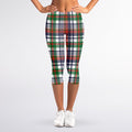 Christmas Madras Plaid Print Women's Capri Leggings