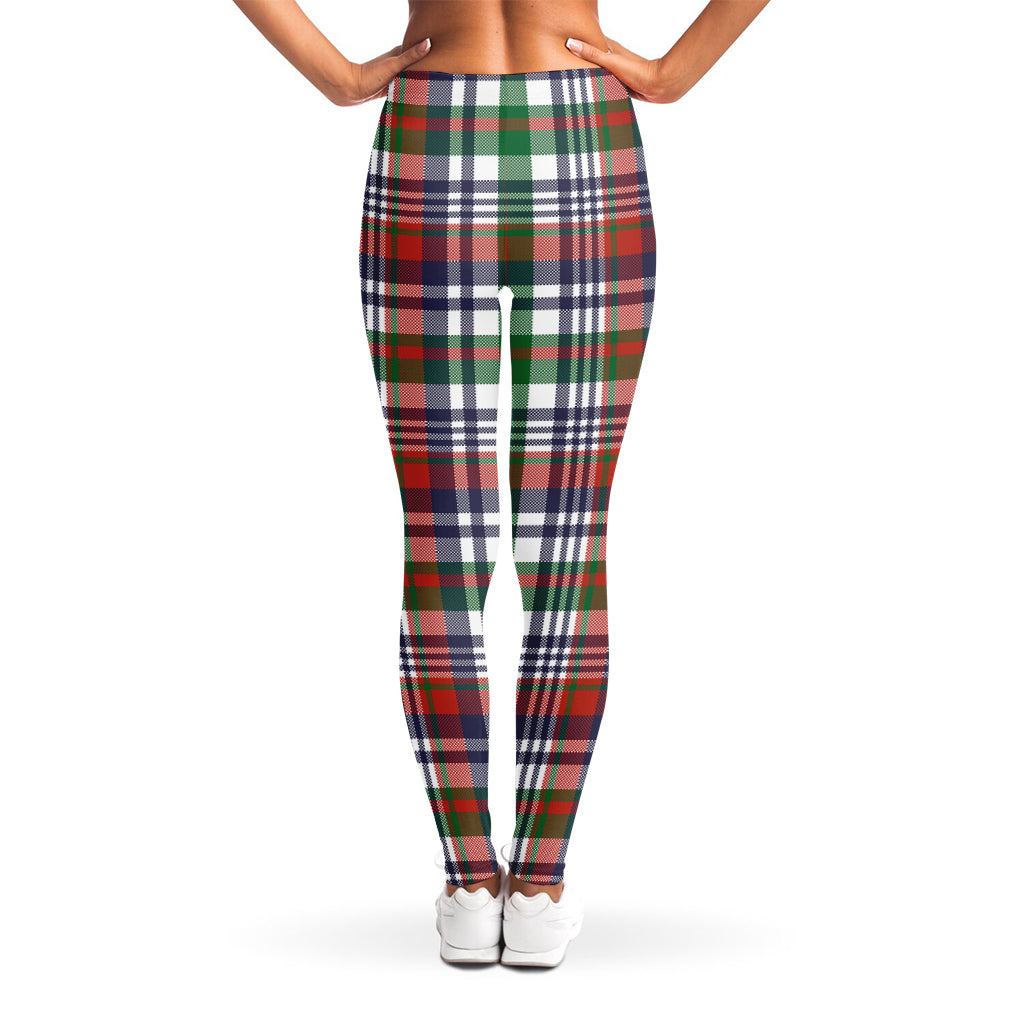 Christmas Madras Plaid Print Women's Leggings