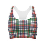 Christmas Madras Plaid Print Women's Sports Bra