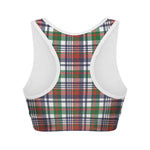 Christmas Madras Plaid Print Women's Sports Bra