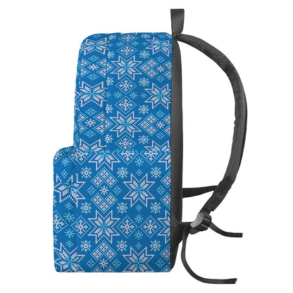 Christmas Nordic Knitted Pattern Print Backpack