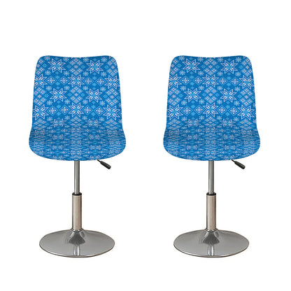 Christmas Nordic Knitted Pattern Print Bar Stool Covers