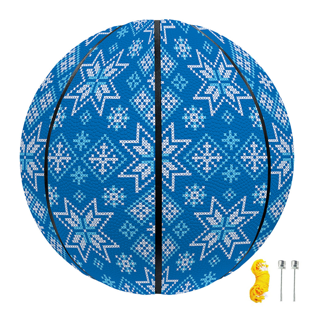 Christmas Nordic Knitted Pattern Print Basketball