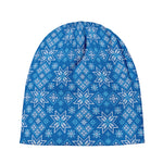 Christmas Nordic Knitted Pattern Print Beanie
