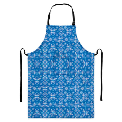 Christmas Nordic Knitted Pattern Print Bib Apron With Pocket