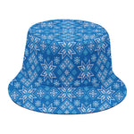 Christmas Nordic Knitted Pattern Print Bucket Hat