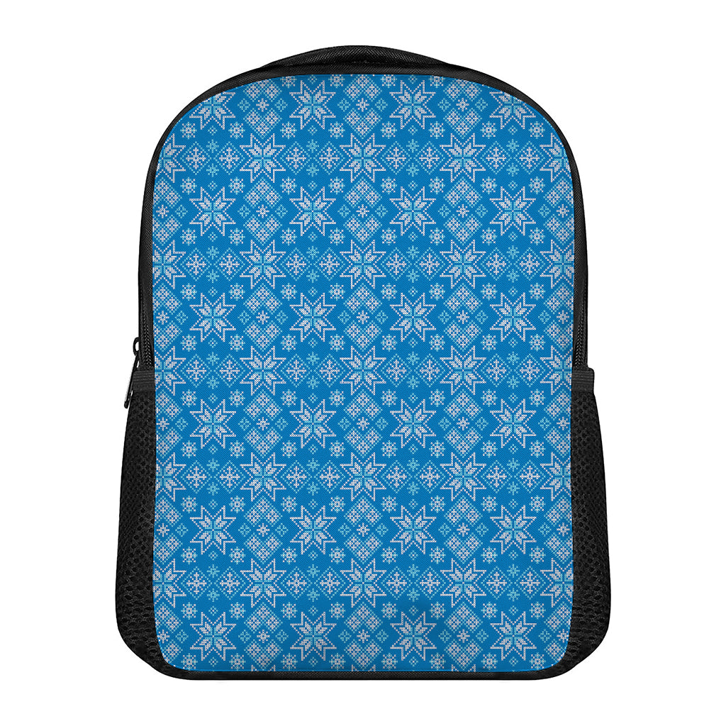 Christmas Nordic Knitted Pattern Print Casual Backpack