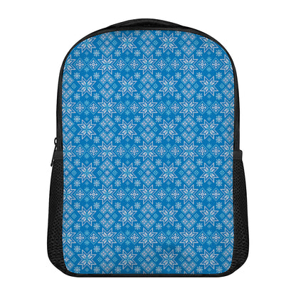 Christmas Nordic Knitted Pattern Print Casual Backpack