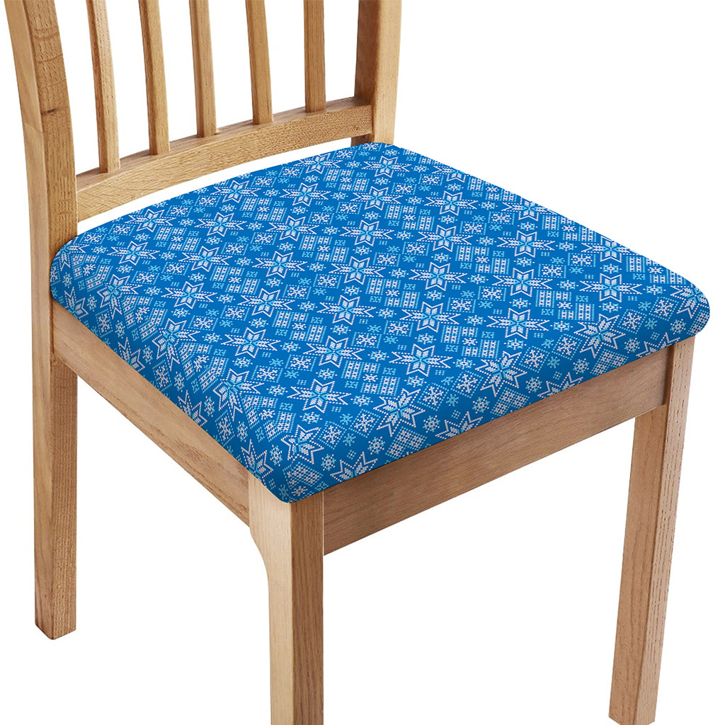 Christmas Nordic Knitted Pattern Print Chair Cushion Cover