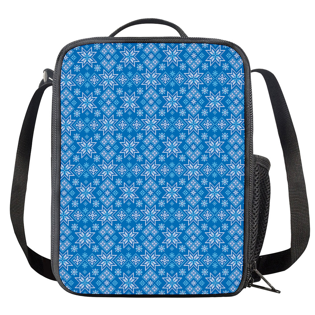 Christmas Nordic Knitted Pattern Print Crossbody Lunch Bag