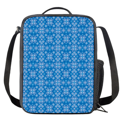 Christmas Nordic Knitted Pattern Print Crossbody Lunch Bag