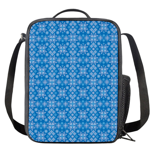 Christmas Nordic Knitted Pattern Print Crossbody Lunch Bag