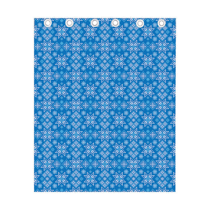 Christmas Nordic Knitted Pattern Print Curtain