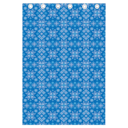 Christmas Nordic Knitted Pattern Print Curtain