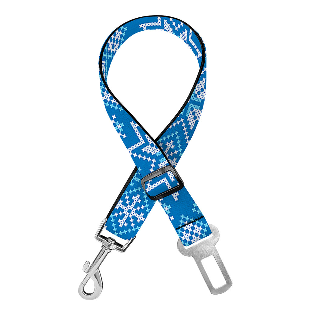Christmas Nordic Knitted Pattern Print Dog Seat Belt