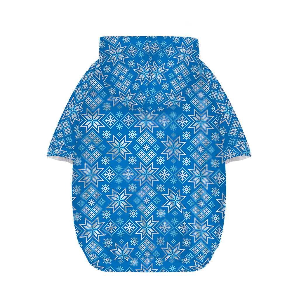 Christmas Nordic Knitted Pattern Print Dog Zip Up Hoodie