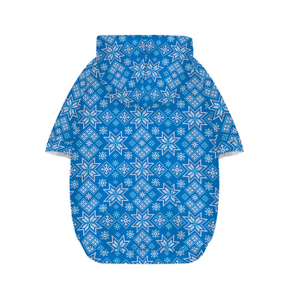 Christmas Nordic Knitted Pattern Print Dog Zip Up Hoodie