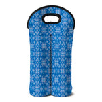 Christmas Nordic Knitted Pattern Print Double Neoprene Wine Tote