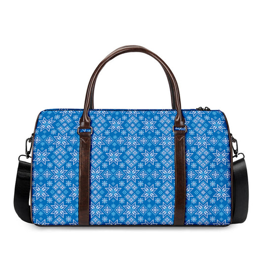 Christmas Nordic Knitted Pattern Print Duffle Bag