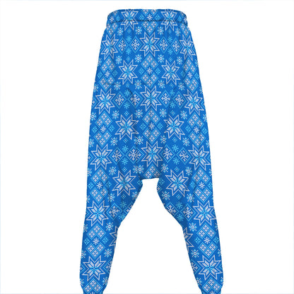 Christmas Nordic Knitted Pattern Print Hammer Pants