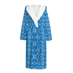 Christmas Nordic Knitted Pattern Print Hooded Bathrobe