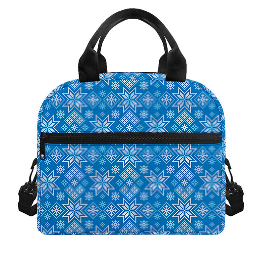 Christmas Nordic Knitted Pattern Print Insulated Lunch Bag