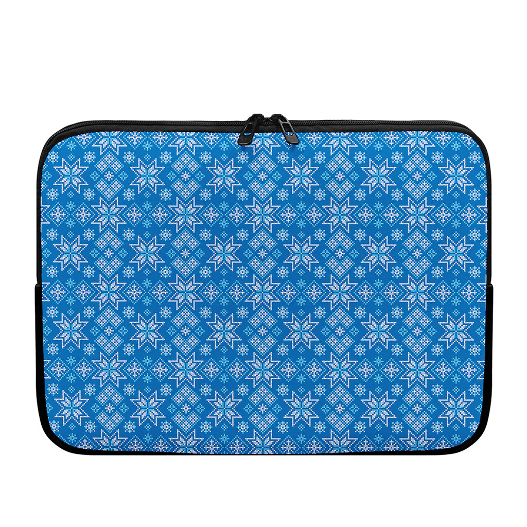 Christmas Nordic Knitted Pattern Print Laptop Sleeve