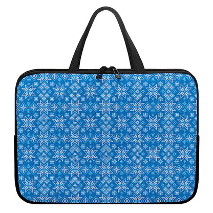 Christmas Nordic Knitted Pattern Print Laptop Sleeve With Handle
