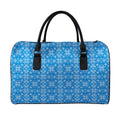 Christmas Nordic Knitted Pattern Print Leather Duffel Bag